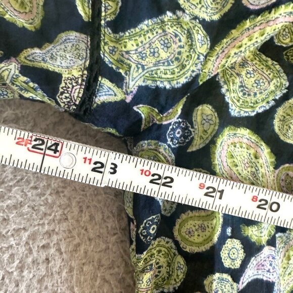 Free People Intimately Bodysuit Sundown Paisley Long Sleeve Green Blue Oversized - Picture 4 of 14